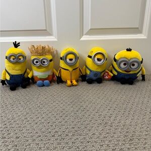 Set of Yellow Minion Plush Figures